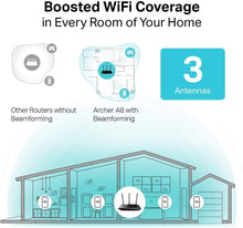 Load image into Gallery viewer, TP-Link AC1900 Smart WiFi Router (Archer A8) - High Speed MU-MIMO Wireless Router, Dual Band Router for Wireless Internet, Gigabit, Supports Guest WiFi, Beamforming, Smart Connect (Renewed)