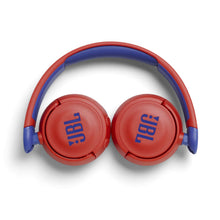 Load image into Gallery viewer, JBL Jr310BT Kids Wireless On-Ear Headphones - Bluetooth Headphones with Microphone, Safe Sound Under 85dB Volume, 30H Battery, Foldable, Comfort, Easy, Soft, Cool Colors (Red), Small (Renewed)