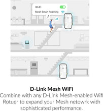 Load image into Gallery viewer, D-Link WiFi Range Extender Mesh Gigabit AC1750 Dual Band Plug in Wall Signal Booster Wireless or Ethernet Port Smart Home Access Point (DAP-1755-US)