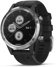 Load image into Gallery viewer, Garmin fēnix 5 Plus, Premium Multisport GPS Smartwatch, Features Color Topo Maps, Heart Rate Monitoring, Music and Pay, Black/Silver, Europe