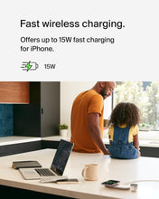 Load image into Gallery viewer, Belkin 3-in-1 MagSafe-Compatible Wireless Charging Pad with Qi2 15W - iPhone Charger - Fast Charging Wireless Charging Station for iPhone 17, 16, & 15 Series, AirPods, Apple Watch, & More - Black