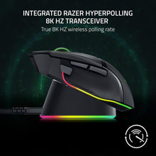 Load image into Gallery viewer, Razer Mouse Dock Pro with Wireless Charging Puck: Magnetic Wireless Charging - Integrated HyperPolling 8K Hz Transceiver - Anti-Slip Base - Chroma RGB Lighting - Classic Black
