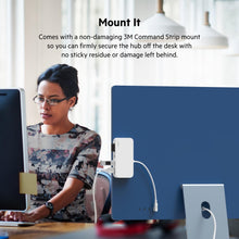 Load image into Gallery viewer, Belkin USB-C 6-in-1 Multiport Hub with Mount, USB-C Docking Station with MicroSD Card Reader, Powered USB Hub, Compatible with MacBook, Chromebook, iMac, PC, and Other USB-C Devices - White