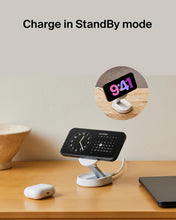 Load image into Gallery viewer, Belkin Convertible Magnetic Charging Stand 15W - MagSafe-Compatible Qi2-Certified Wireless Charging Station, iPhone Charger for Apple iPhone 16 Series, Airpods Pro, & More
