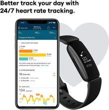 Load image into Gallery viewer, Fitbit Inspire 2 Health & Fitness Tracker with a Free 1-Year Fitbit Premium Trial, 24/7 Heart Rate, One Size (S & L Bands Included)