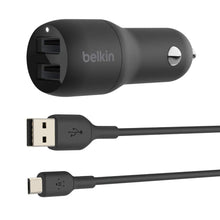 Load image into Gallery viewer, Belkin 24 Watt Dual USB Car Charger