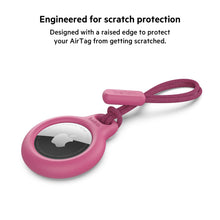 Load image into Gallery viewer, Belkin Apple Airtag Secure Holder with Strap - Apple Air Tag Keychain - Airtag Holder with Strap for Key Ring - Airtag Keychain Accessories - Scratch Resistant Airtag Case with Raised Edges