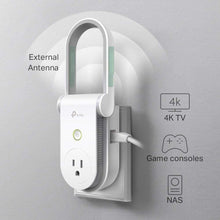 Load image into Gallery viewer, Kasa AC750 Wi-Fi Range Extender Smart Plug by TP-Link - Fast AC750 Wi-Fi Extender/Repeater with Built-In Smart Plug, No Hub Required, Works With Alexa and Google Assistant (RE270K)