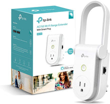 Load image into Gallery viewer, Kasa AC750 Wi-Fi Range Extender Smart Plug by TP-Link - Fast AC750 Wi-Fi Extender/Repeater with Built-In Smart Plug, No Hub Required, Works With Alexa and Google Assistant (RE270K)