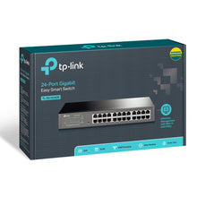 Load image into Gallery viewer, TP-Link 24-Port Gigabit Ethernet Easy Smart Managed Switch | Unmanaged Plus | Plug and Play | Desktop/Rackmount | Metal | Fanless | Limited Lifetime (TL-SG1024DE)