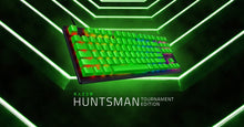 Load image into Gallery viewer, Razer Huntsman Tournament Edition - Compact Gaming Keyboard with Razer Linear Optical Switches - Green Keycaps - US Layout (Renewed)