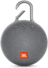 Load image into Gallery viewer, JBL Clip 3 Portable IPX7 Waterproof Wireless Bluetooth Speaker with Built-in Carabiner, Noise-Canceling Speakerphone and Microphone, Gray (Non-Retail Packaging) (Renewed)