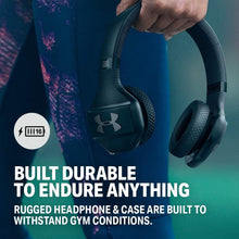 Load image into Gallery viewer, JBL Under Armour Sport Wireless Train – On-Ear Bluetooth Headphones with Microphone Made for Sport. Wireless Headset with IPX4 Sweatproof, Works with Android and Apple iOS (Black/Red) (Renewed)