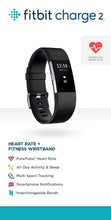 Load image into Gallery viewer, Fitbit Charge 2 Heart Rate + Fitness Wristband Black Large (Renewed)