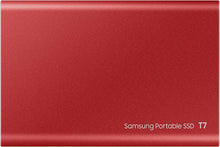 Load image into Gallery viewer, Samsung Portable SSD T7 500GB USB 3.2 External Solid State Drive Red (MU-PC500R) (Renewed)