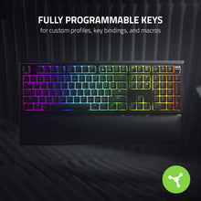 Load image into Gallery viewer, Razer Ornata V2 Gaming Keyboard- Detachable Plush Wrist Rest (Renewed)