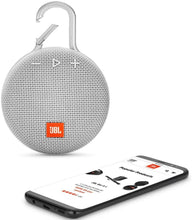 Load image into Gallery viewer, JBL Clip 3 Waterproof Portable Bluetooth Speaker - White (Renewed)