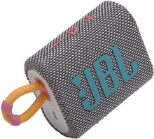 Load image into Gallery viewer, JBL Go 3: Portable Speaker with Bluetooth, Builtin Battery, Waterproof and Dustproof Feature Gray JBLGO3GRYAM