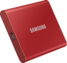 Load image into Gallery viewer, Samsung Portable SSD T7 500GB USB 3.2 External Solid State Drive Red (MU-PC500R) (Renewed)
