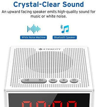 Load image into Gallery viewer, Etekcity White Noise Machine with Bluetooth Speaker LCD Digital Clock, Timer & Memory Function, Portable Rechargeable Sound Machine for Sleeping Baby Adult Office Privacy or Travel