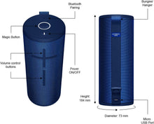 Load image into Gallery viewer, Logitech UE Boom 3 WL BT Speaker Bluee Lagoon Bluee N/A EMEA Radio