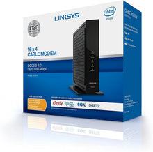 Load image into Gallery viewer, Linksys High Speed DOCSIS 3.0 Cable Modem, Certified for Comcast/Xfinity, Time Warner, Cox & Charter (CM3008) (Certified Refurbished)