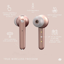 Load image into Gallery viewer, Urbanista Paris True Wireless Earphones 20H Playtime Wireless Charging Case, Bluetooth 5.0, Noise Cancelling Earphones with Touch Controls + Built-in Mic, Compatible with Android and iOS – Rose Gold