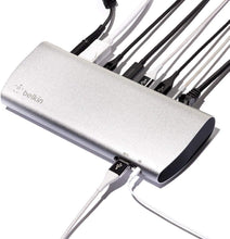 Load image into Gallery viewer, Belkin Thunderbolt 3 Dock w/ 2.6ft Thunderbolt 3 Cable (Thunderbolt Dock for MacBook Pro Models from 2016 or Later, Includes The 2018 Version), Dual 4K @60Hz, 40Gbps Data Transfer Speeds (Renewed)