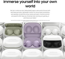 Load image into Gallery viewer, SAMSUNG Galaxy Buds2 True Wireless Earbuds Noise Cancelling Ambient Sound Bluetooth Lightweight Comfort Fit Touch Control, International Version (Graphite) (Renewed)