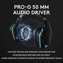 Load image into Gallery viewer, Logitech G935 Wireless DTS:X 7.1 Surround Sound LIGHTSYNC RGB PC Gaming Headset - Black, Blue (Renewed)