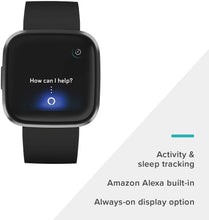 Load image into Gallery viewer, Fitbit Versa 2 Smartwatch Carbon (Black) with Bonus Bands (Olive)