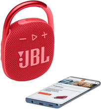 Load image into Gallery viewer, JBL Clip 4: Portable Speaker with Bluetooth, Built-in Battery, Waterproof and Dustproof Feature (Renewed)