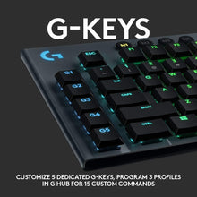 Load image into Gallery viewer, Logitech G815 LIGHTSYNC RGB Mechanical Gaming Keyboard, GL Linear (Renewed)