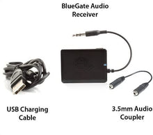 Load image into Gallery viewer, GOgroove BlueGATE Portable Bluetooth Receiver 3.5mm AUX Wireless Audio Adapter with 14 Hour Music Streaming for Wired Stereo Speaker Sound Systems, Phones, Tablets, Aux Bluetooth Adapter for Car