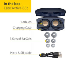 Load image into Gallery viewer, Jabra Elite Active 65t - Copper Blue Manufacturer Refurbished True Wireless Sport Earbuds Copper Blue