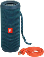Load image into Gallery viewer, JBL Flip 4 Waterproof Portable Bluetooth Speaker - Ocean Blue (Renewed)