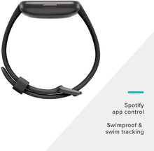 Load image into Gallery viewer, Fitbit Versa 2 Smartwatch Carbon (Black) with Bonus Bands (Olive)