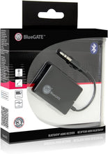 Load image into Gallery viewer, GOgroove BlueGATE Portable Bluetooth Receiver 3.5mm AUX Wireless Audio Adapter with 14 Hour Music Streaming for Wired Stereo Speaker Sound Systems, Phones, Tablets, Aux Bluetooth Adapter for Car