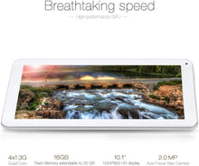 Load image into Gallery viewer, iRULU eXpro X1s 10.1 Inch Tablet PC, Android 5.1 Lollipop, Quad Core, 16GB Nand Flash, 1024600 HD Resolution - White