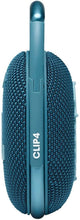 Load image into Gallery viewer, JBL Clip 4: Portable Speaker with Bluetooth, Built-in Battery, Waterproof and Dustproof Feature