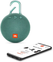 Load image into Gallery viewer, JBL Clip 3 Portable Bluetooth Waterproof Speaker - Teal (Renewed)