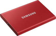 Load image into Gallery viewer, Samsung Portable SSD T7 500GB USB 3.2 External Solid State Drive Red (MU-PC500R) (Renewed)