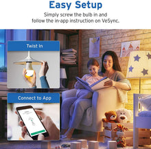 Load image into Gallery viewer, Etekcity ESL100 Smart Light Bulb Works with Alexa, Google Home and IFTTT, A19 E26 Soft White Dimmable LED, 9W (60W Equivalent), 806LM, 2700K, No Hub Required, 4 Pack