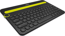 Load image into Gallery viewer, Logitech Bluetooth Multi-Device Keyboard K480 for Computers. Tablets and Smartphones. Black, Compact, Dial and Switch, Spill-Resistant Keyboard - 920-006342 (Renewed)