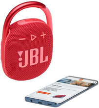 Load image into Gallery viewer, JBL Clip 4: Portable Speaker with Bluetooth, Built-in Battery, Waterproof and Dustproof Feature (Renewed)