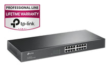 Load image into Gallery viewer, TP-Link 2KA4944 TL-SG1016 10/100/1000Mbps 16-Port Gigabit 19-inch Rackmountable Switch, 32Gbps Capacity (Renewed)