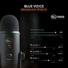 Load image into Gallery viewer, Blue Yeti USB Microphone for PC, Mac, Gaming, Recording, Streaming, Podcasting, Studio and Computer Condenser Mic with Blue VO!CE effects, 4 Pickup Patterns, Plug and Play – Blackout