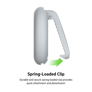 Belkin Apple AirTag Secure Holder with Clip - Durable Scratch Resistant Case Air Tag Spring Loaded Attach to Backpack, Clothing, and Luggage