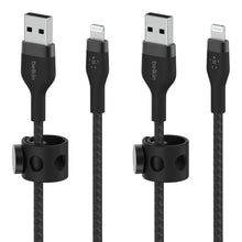 Load image into Gallery viewer, Belkin BoostCharge Pro Flex Braided USB Type A to Lightning Cable (2M/6.6FT), MFi Certified Charging Cable for iPhone 13, 12, 11, Pro, Max, Mini, SE, iPad and More,
