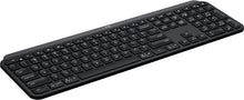 Load image into Gallery viewer, Logitech MX Keys Advanced Wireless Illuminated Keyboard, Tactile Responsive Typing, Backlighting, Bluetooth, USB-C, Apple macOS, Microsoft Windows, Linux, iOS, Android, Metal Build (Black)
